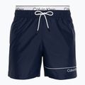 Men's Calvin Klein Medium Double WB signature navy swim shorts