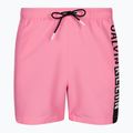 Men's Calvin Klein Medium Drawstring-Graphic sachet pink swim shorts