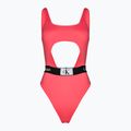 Women's one-piece swimsuit Calvin Klein Cut Out One Piece-RP calypso coral