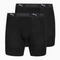 Men's boxers Cotton Long 2 pack black