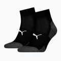 Socks PUMA Sport Cushioned Quarter 2 pairs black