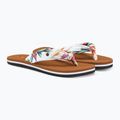 Women's O'Neill Ditsy Sun Bloom white tropical flower flip flops 4