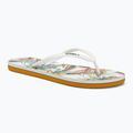 Women's O'Neill Profile Graphic white tropical flower flip flops