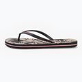 Women's O'Neill Profile Graphic black tropical flower flip flops 10