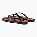 Women's O'Neill Profile Graphic black tropical flower flip flops 3