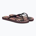 Women's O'Neill Profile Graphic black tropical flower flip flops 4