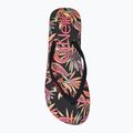 Women's O'Neill Profile Graphic black tropical flower flip flops 6