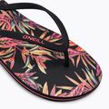 Women's O'Neill Profile Graphic black tropical flower flip flops 7