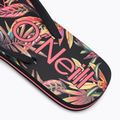 Women's O'Neill Profile Graphic black tropical flower flip flops 8