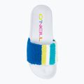 Women's O'Neill Brights Slides blue towel stripe flip-flops 6