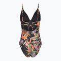 Women's one-piece swimsuit O'Neill Sunset black tropical flower 2