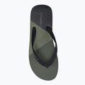 Men's O'Neill Profile Color Block deep lichen green color block flip flops 6