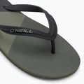 Men's O'Neill Profile Color Block deep lichen green color block flip flops 7