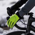 Men's cycling gloves Rogelli Essential Winter Waterproop fluor yellow 7