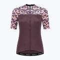 Women's cycling jersey Rogelli Essential Graphic burgundy/coral 4