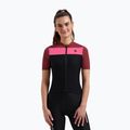 Women's cycling jersey Rogelli Core Block W black/bordeaux/pink