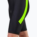 Rogelli Core Bib Short men's cycling shorts black/fluor yellow 4