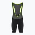 Rogelli Core Bib Short men's cycling shorts black/fluor yellow 6