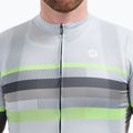 Men's cycling jersey Rogelli Hero II grey/lime 3