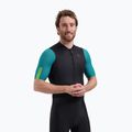 Men's cycling jersey Rogelli Fast black/teal/green