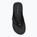 Men's Tommy Hilfiger Leather Beach Sandal black flip flops 5