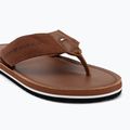 Men's Tommy Hilfiger Leather Beach Sandal winter cognac flip flops 7