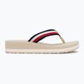 Tommy Hilfiger women's flip flops Corp Mid Wedge Beach Sandal muslin 2