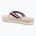 Tommy Hilfiger women's flip flops Corp Mid Wedge Beach Sandal muslin 3