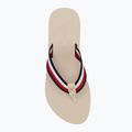 Tommy Hilfiger women's flip flops Corp Mid Wedge Beach Sandal muslin 5