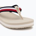 Tommy Hilfiger women's flip flops Corp Mid Wedge Beach Sandal muslin 7