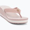 Tommy Hilfiger women's Stripes Wedge Beach Sandal foggy pink 7