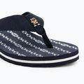 Tommy Hilfiger women's flip flops Chain Print Beach Sandal space blue 7