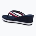 Tommy Hilfiger women's flip flops Corporate Wedge Beach Sandal space blue 3