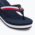Tommy Hilfiger women's flip flops Corporate Wedge Beach Sandal space blue 7