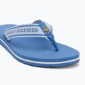 Tommy Hilfiger women's Webbing Beach Sandal blue spell flip flops 7