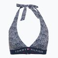 Tommy Hilfiger Halter Rp Print swimsuit top illustrated wave dark night navy