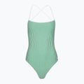 Women's Tommy Hilfiger Straight One Piece seersucker swimsuit radiant green/white