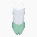 Women's Tommy Hilfiger Straight One Piece seersucker swimsuit radiant green/white 2