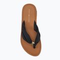 Tommy Hilfiger women's flip flops Elevated Beach Sandal black 5