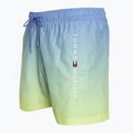 Tommy Hilfiger men's Medium Drawstring Print ombre blue spell/yellow tulip swim shorts 3