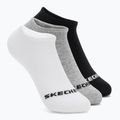 Children's socks SKECHERS Non Terry No Show 3 pairs white/grey