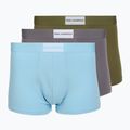 Men's boxers KARL LAGERFELD Essential Logo Trunk 3 pairs olive/clear sky/excalibur
