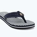 Tommy Hilfiger women's flip flops Stripes Beach Sandal space blue 7