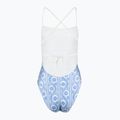 Tommy Hilfiger women's one-piece swimsuit Straight Neck Print floral stripe blue spell 2