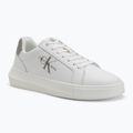 Calvin Klein men's shoes YM0YM00681 Chunky Cupsole Monologo Lth triple bright white/rock ridge