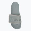 Calvin Klein men's slides HM0HM01437 Adj Pool Slide TPU granite road 5