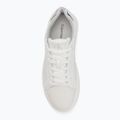 Calvin Klein women's shoes YW0YW01769 Chunky Cupsole Low Mg bright white/silver 5