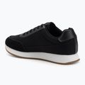 Calvin Klein women's shoes YW0YW01888 Retro Runner Low Laceup Canvas black/bright white 3