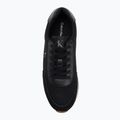Calvin Klein women's shoes YW0YW01888 Retro Runner Low Laceup Canvas black/bright white 5