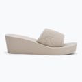 Calvin Klein women's flip flops YW0YW01725 Beach Wedge Slide Canvas eggshell 2